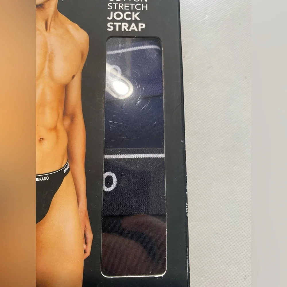 NEW Mens Murano Wardrobe Essentials Cotton Stretch Multicolor Jock Strap